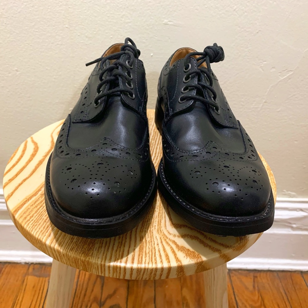 Clarks Black Leather Wingtip Shoes